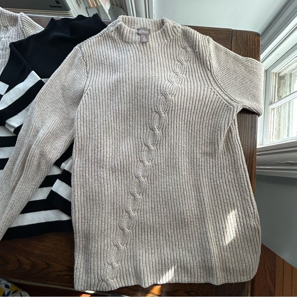 Refresh your winter wardrobe 4 Sweaters & Shirts, L/XL, Chicos, Nicole Miller+